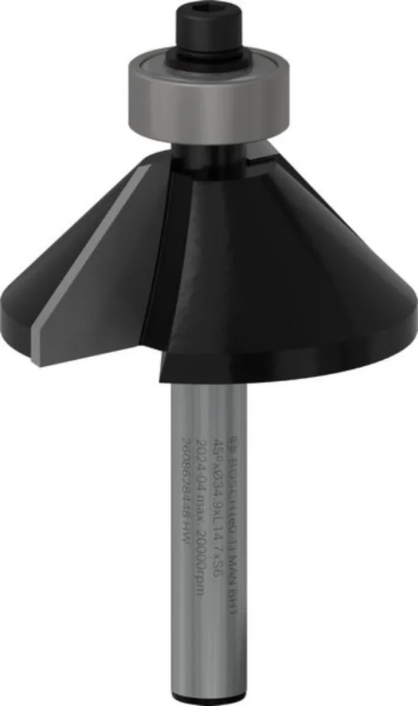 Bosch fresa a smussare/inclinare 6 mm D1 34,9 mm L 11,1 mm L 14,7 mm G 56 mm 45° - 2608628448