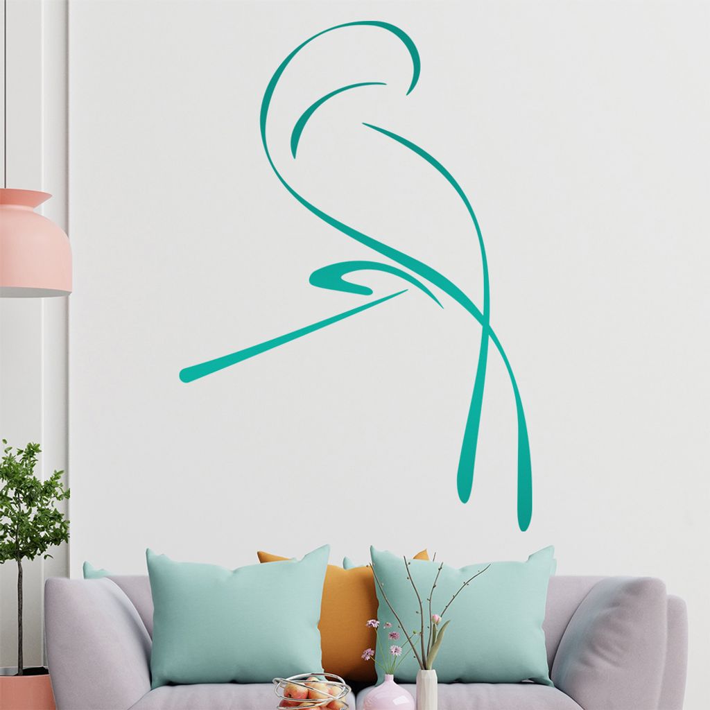 Vogel Linien Wandtattoo in 6 Größen - Wandaufkleber Wall Sticker - Dekoration, Küche, Wohnzimmer, Schlafzimmer, Badezimmer