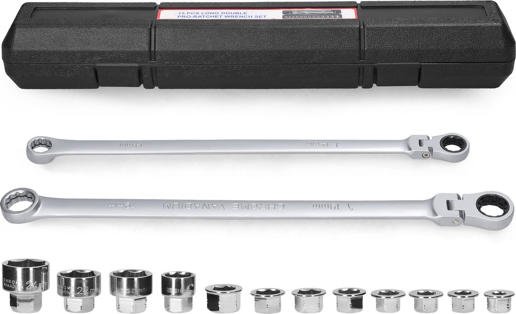 15-in-1-Multifunktions-Ratschenschluessel-Huelsen-Set, praktisches Motorrad, Fahrrad, Badezimmer, Klimaanlage, Autoreparaturen, Wartungswerkzeug-Se...