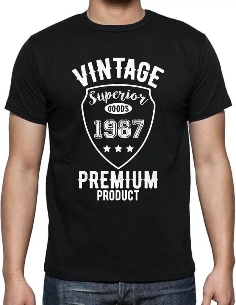 Herren Grafik T-Shirt Vintage Superior Goods Premium Product 1987 Geschenk 37. Geburtstag Jahrestag 37 Jahre Jubiläum 37 Jährige Mann Jahrgang 1987