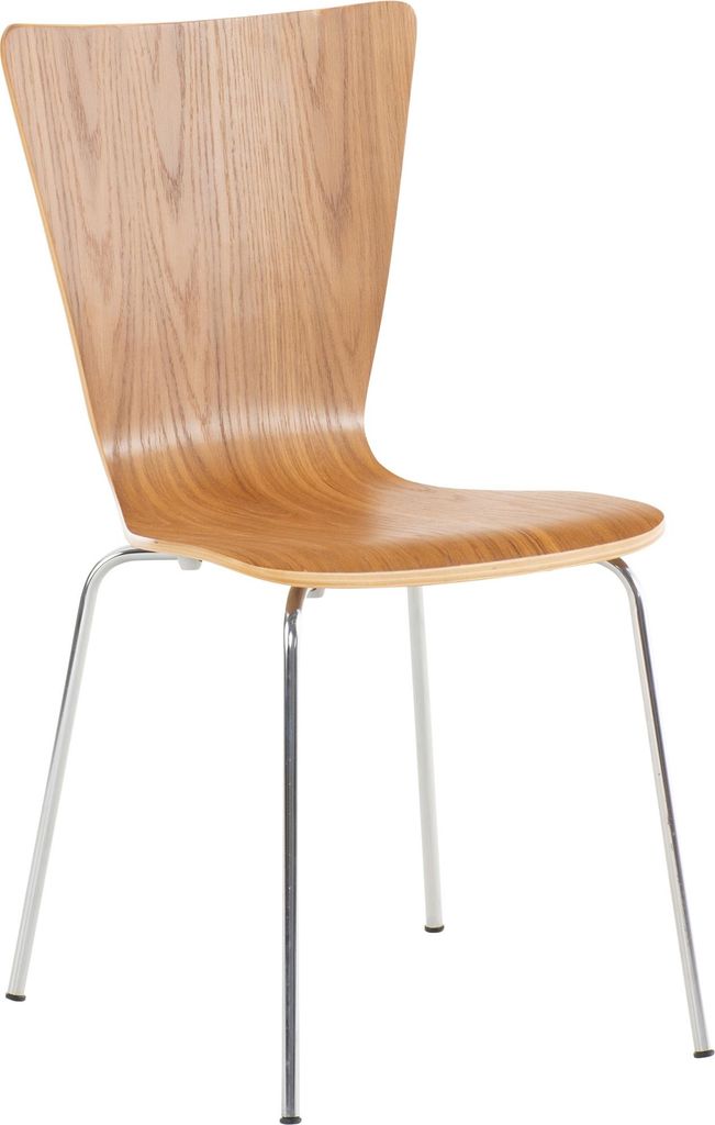 Besucherstuhl TOKYO - Holz Eiche 43x50x84 cm | Besucherstühle Konferenzstuhl Wartezimmerstuhl Bürostühle Bürostuhl Konferenzraum Wartezimmer