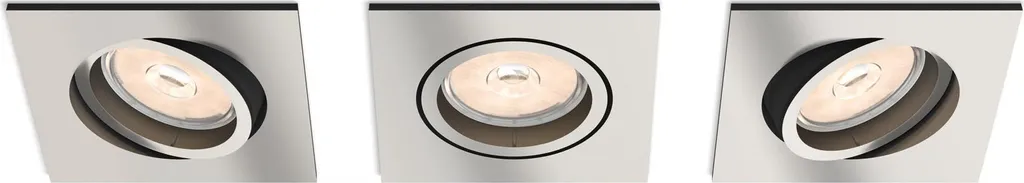Éclairage Discret et Économe : Spot Encastré Philips LED GU10 Chrome