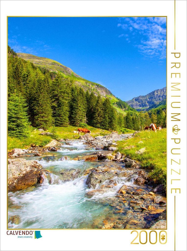 CALVENDO Puzzle Der Göriachbach im schönen Almgebiet | 2000 Teile Lege-Größe 90x67cm Foto-Puzzle für glückliche Stunden