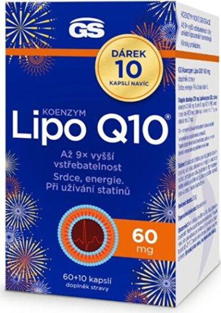 GS Coenzyme Lipo Q10 60 mg 60+10 gélules Image du produit 