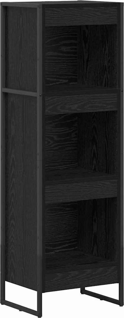 Bücherregal Schwarz Eichen-Optik 80 x 30 x 155 cm Holzwerkstoff