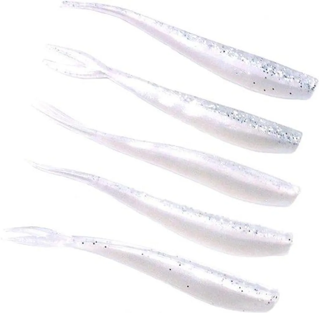 Lot de 50 leurres swimbait blancs 70mm pour la pêche au bar et truite