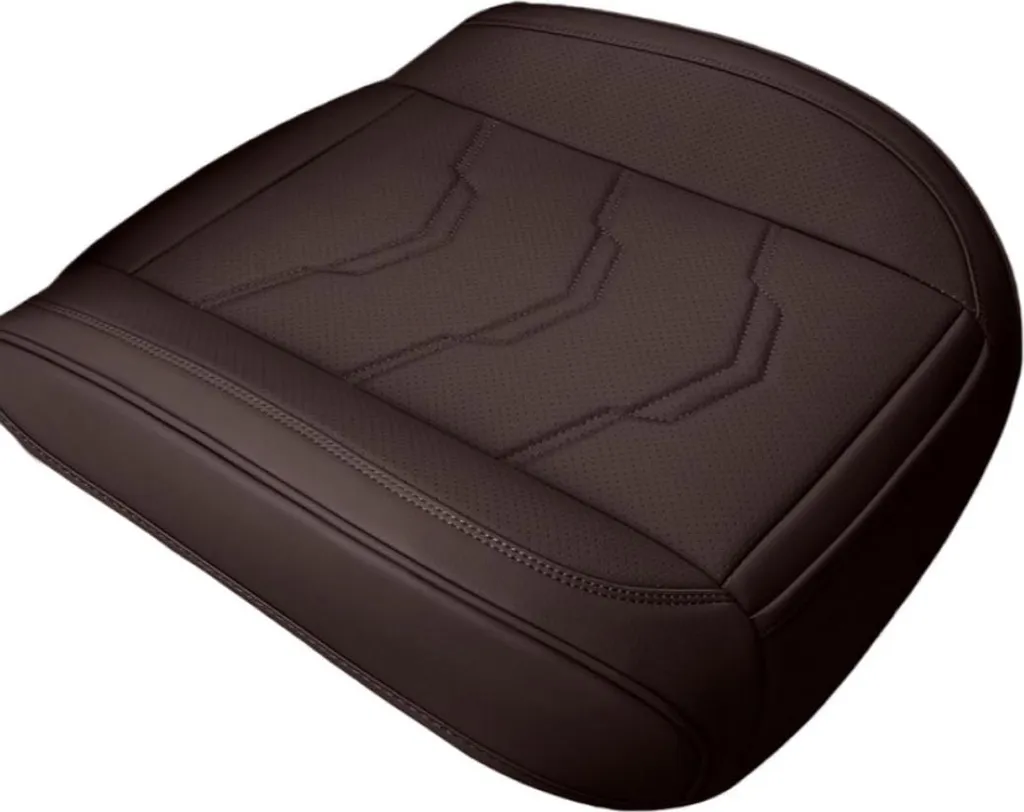 INF Cuscino Sedile Auto in Finto cuoio Traspirante - Antiscivolo, Comfort Totale caffè