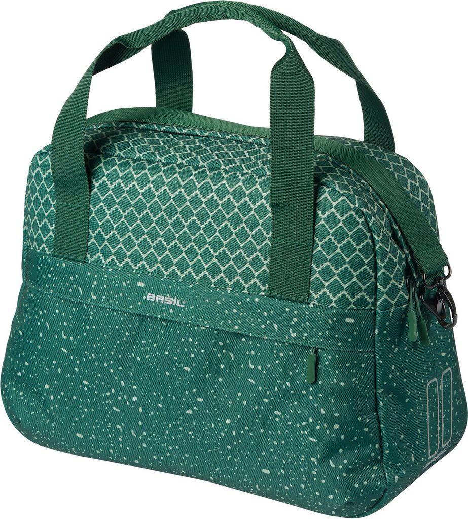 Basil Flair Schultertasche 18 Liter - grün wasserabweisend - Hook-On System...