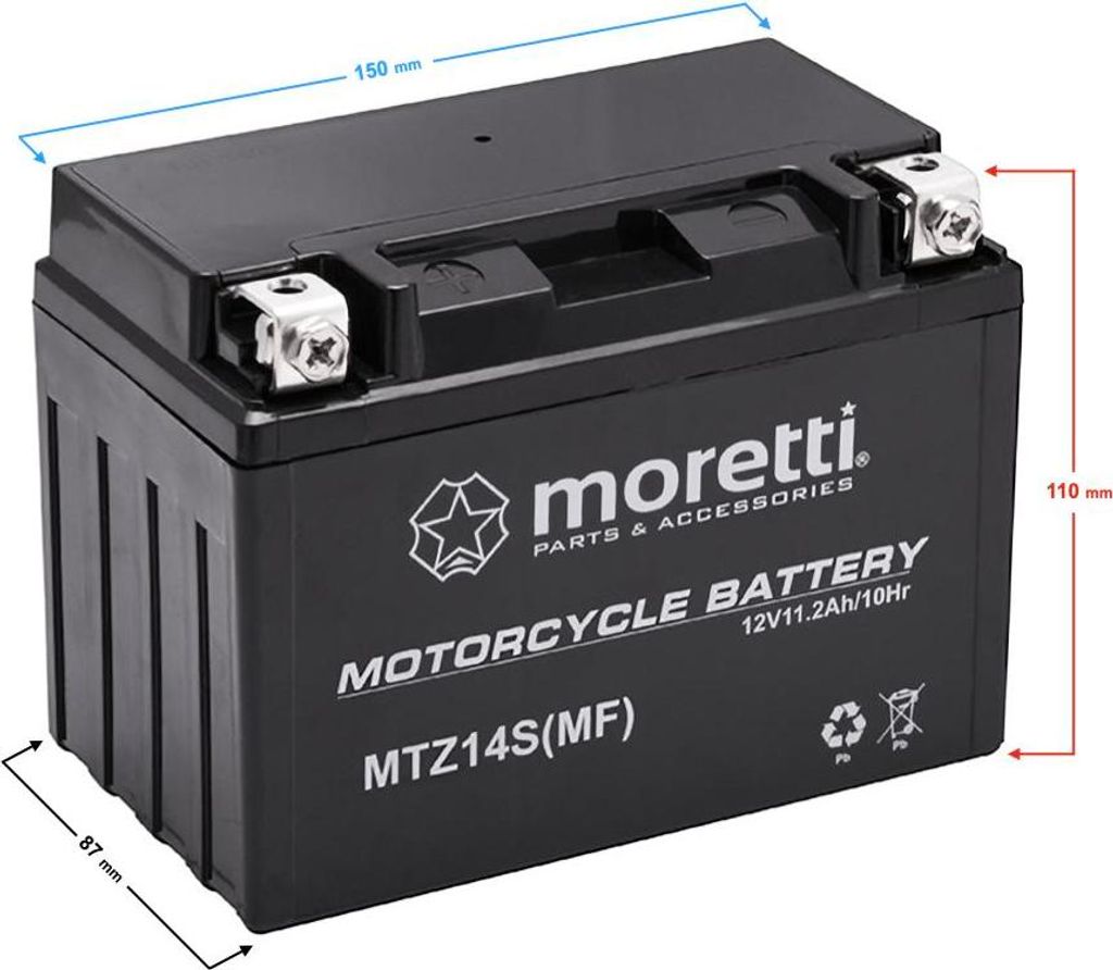 Moretti AGM (Gel) MTZ14S Batterie