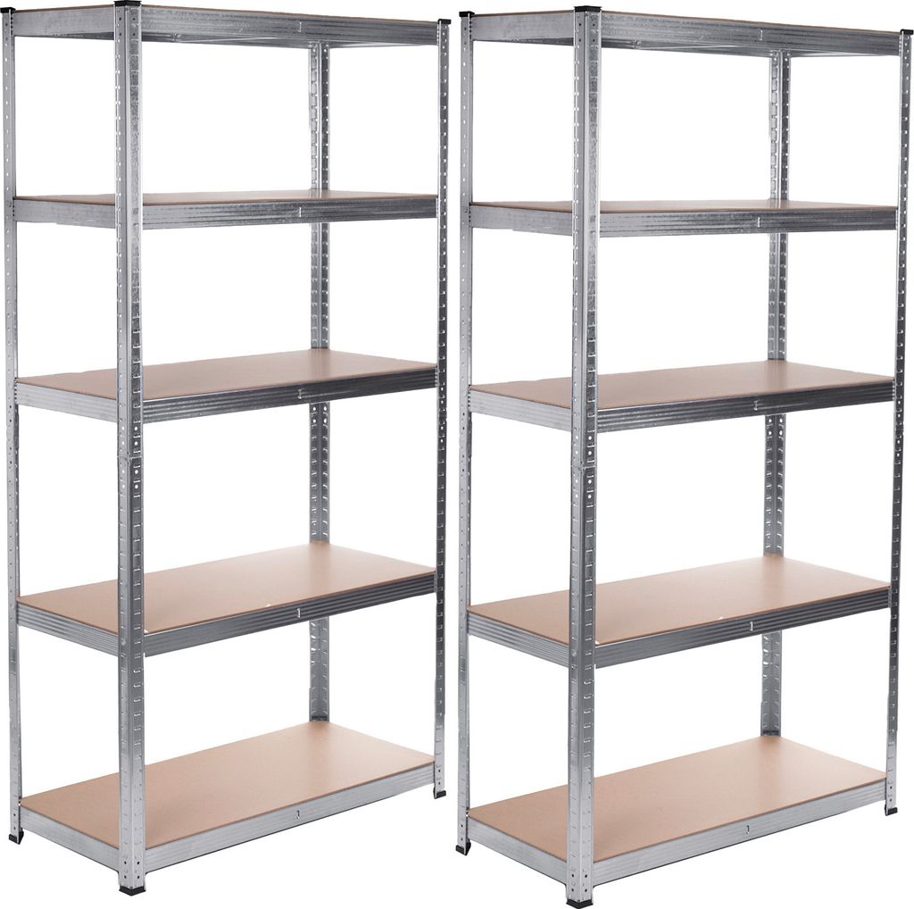 2x scaffale in metallo 175 kg x5 180x90x40cm VerdeBlu, Immagine del prodotto 