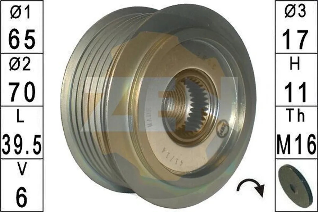 ERA ZN5605 Roue libre d'alternateur 06E 903 119 L pour Audi A6 4F C6