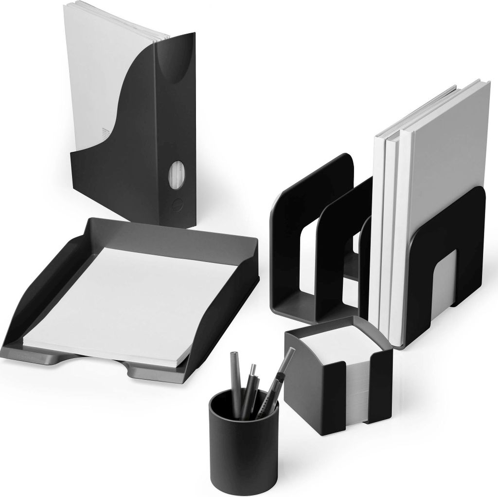 Stehsammler Eco A4 recycelter Kunststoff 73x306x241mm schwarz Packung mit 6 Stück