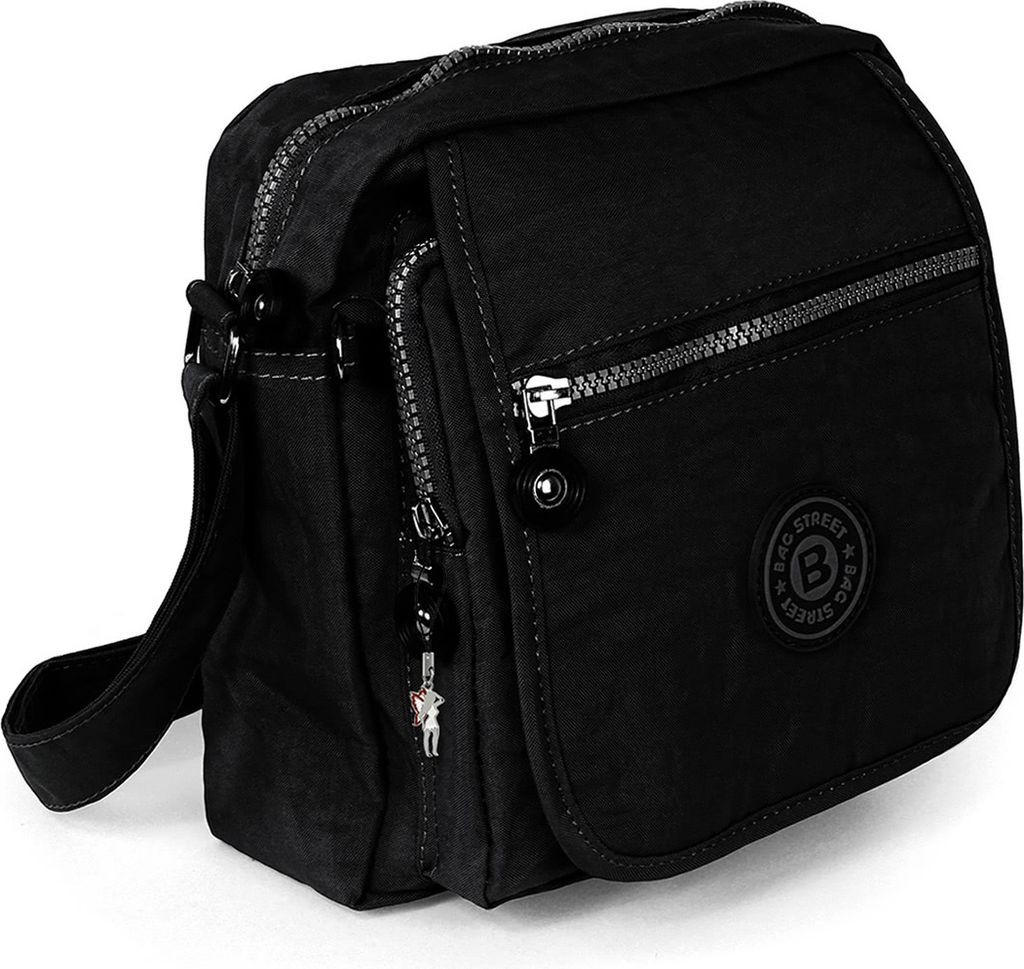 Bag Street Nylon Tasche Damenhandtasche schwarz 20x22x10 D2OTJ218S
