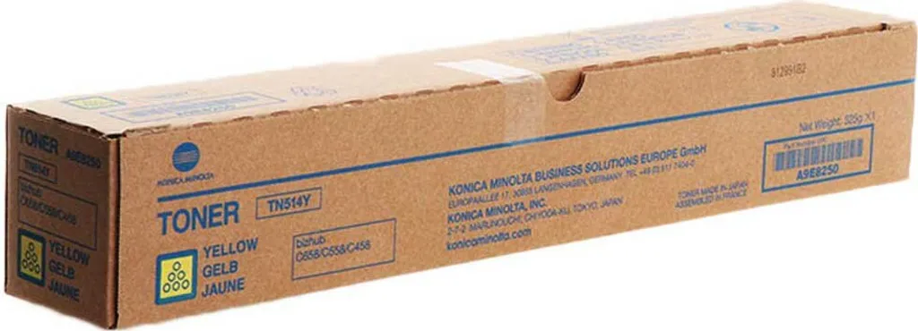 Toner jaune Konica Minolta TN514Y original A9E8250 pour bizhub C458