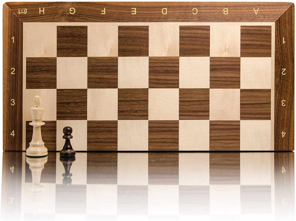 Turnier Schach mit Figuren 5, Nr. 95 aus Holz, Schachspiel 49x49x3,2 c