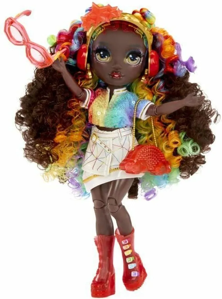Rainbow High Iris Bow Poupée Articulée avec Cheveux Multicolores