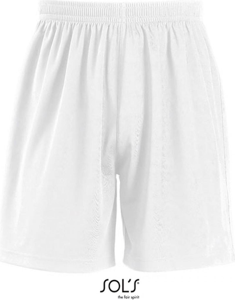 SOLs Teamsport 01221 | Herren Basic Shorts San Siro / Elastischer Bund mit Kordel - Farbe: White - Größe: XXL