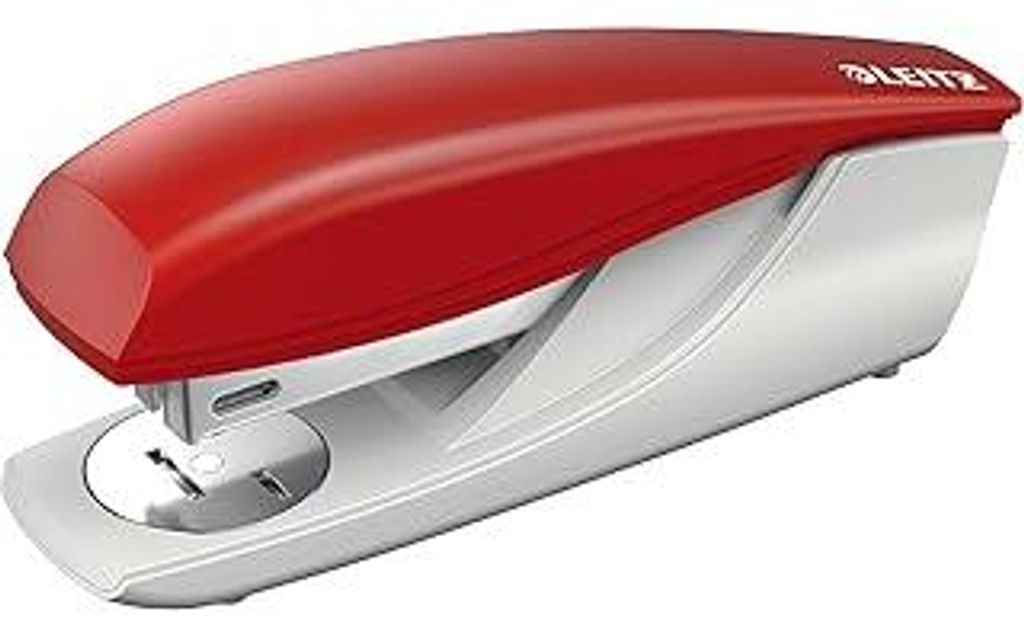 Leitz Büroheftgerät, Für 30 Blatt, Ergonomisches Design, Inkl. Heftklammern, Rot, NeXXt-Serie, 55000025