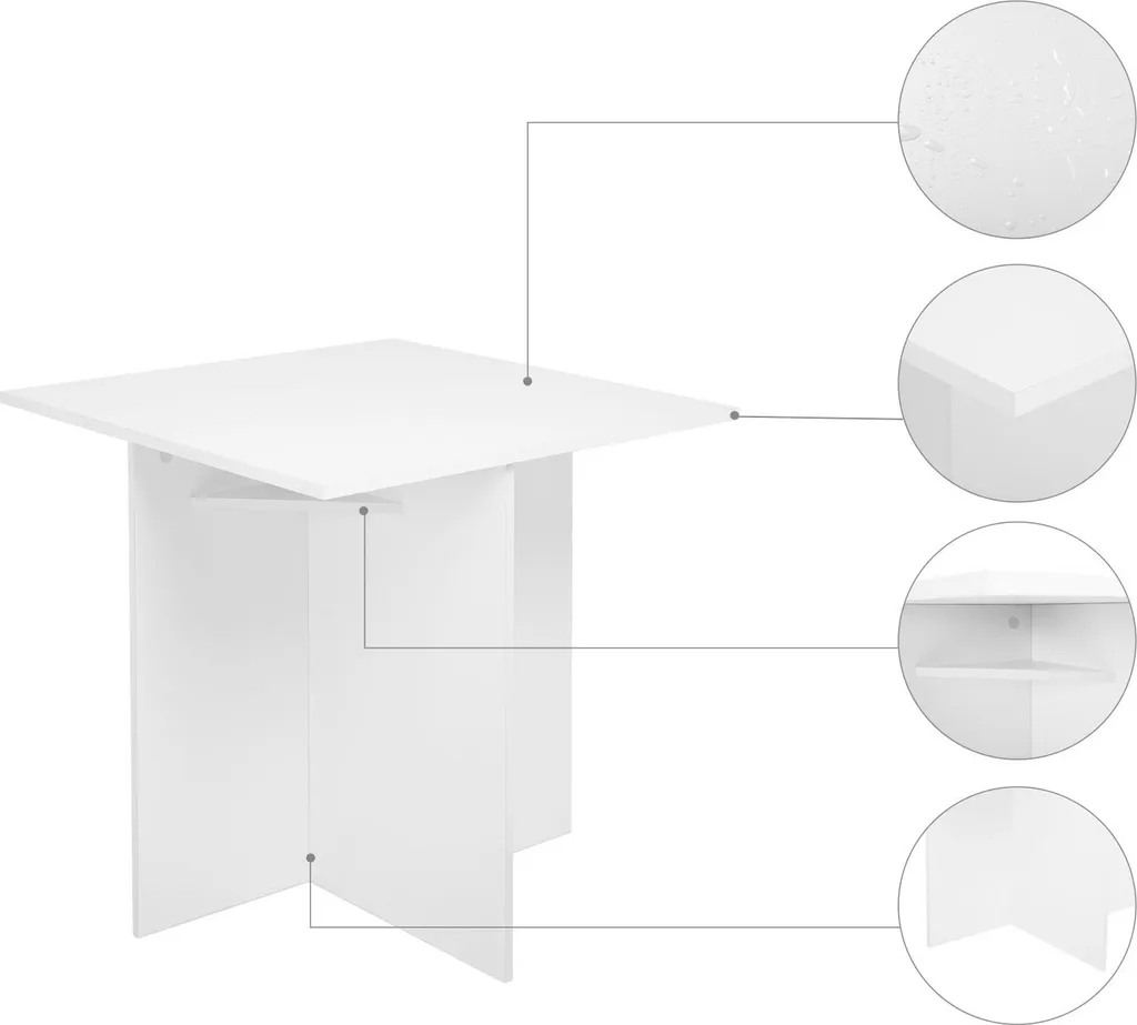 Mondeer Ensemble Table à Manger avec 4 Tabourets de Rangement Pratiques - 6