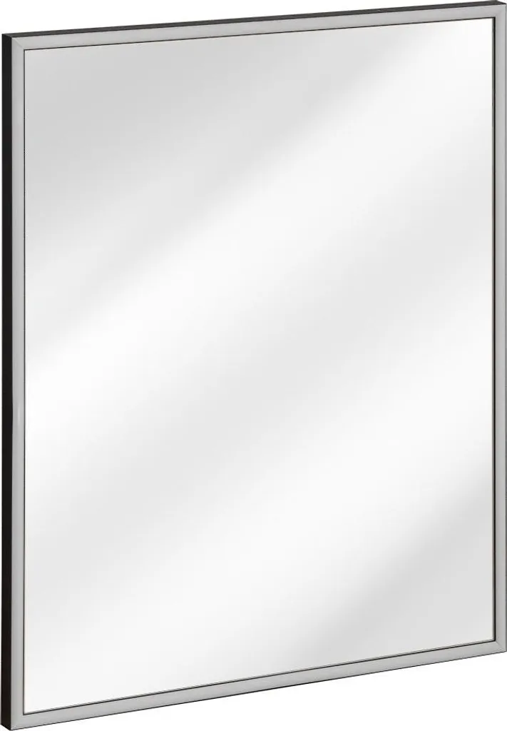 Miroir Rectangulaire Mural Gris 68x83 cm pour Décoration de Salon Chic