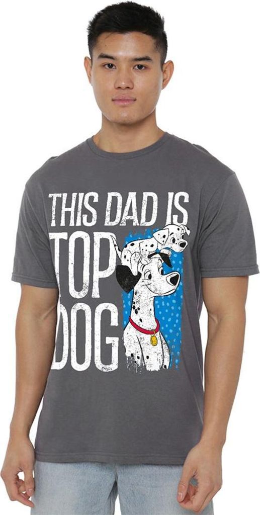 101 Dalmatians - "This Dad Is Top Dog" T-Shirt für Herren/Damen Uni TV21962 (M) (Hellgrau)