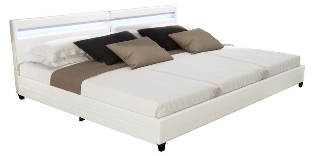 HOME DELUXE - LED Bett NUBE - Weiß, 270 x 200 cm - inkl. Produktbild 
