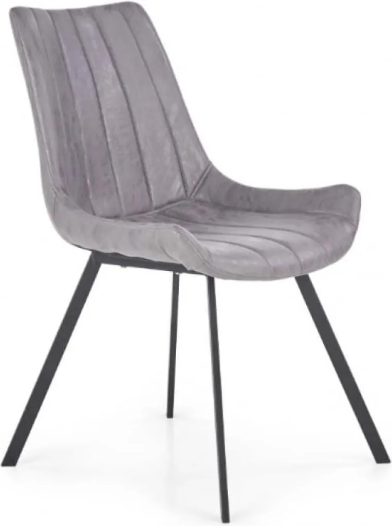 Chaise de cuisine K-279 élégante avec dossier ergonomique et pieds noirs