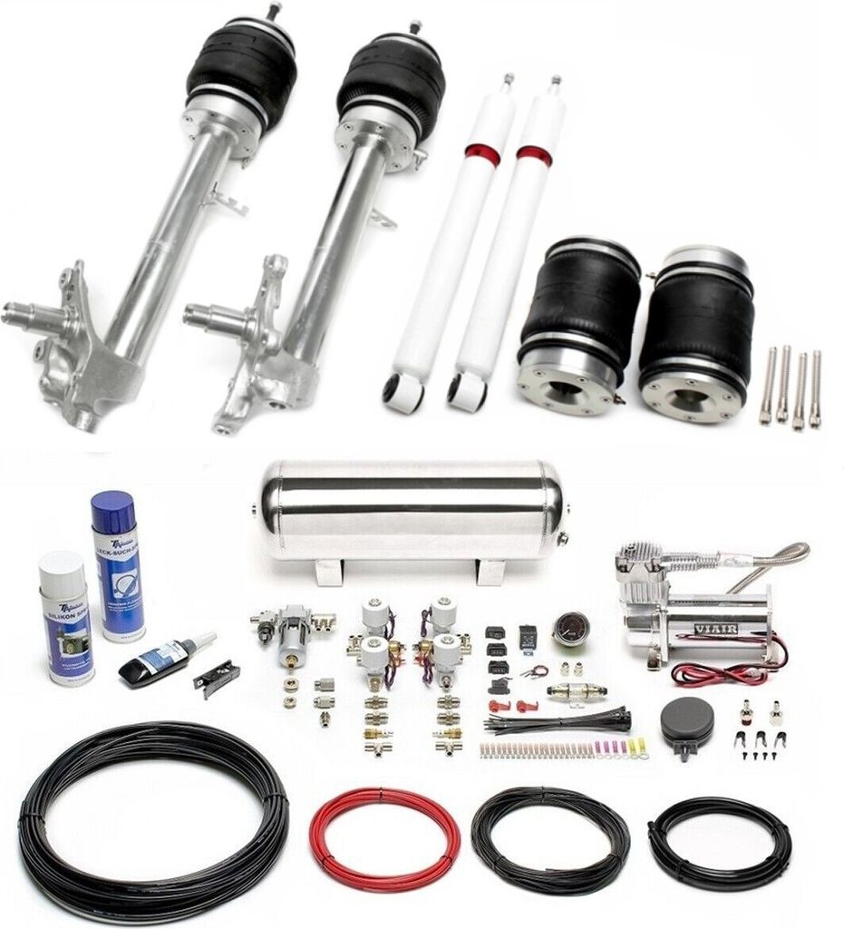 TA Technix Luftfahrwerk Viair Kompressor Kit silber für BMW 3 Serie E30 51mm