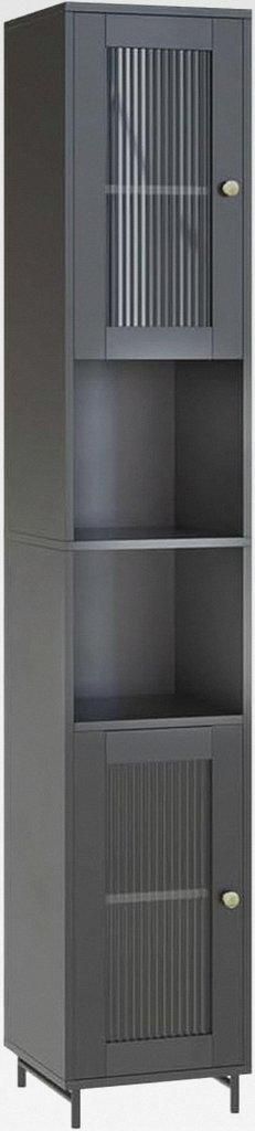 Badschrank Grau Malte 30x172x30 cm - Hochschrank, Unterstützt eine strukturierte Organisation im Alltag