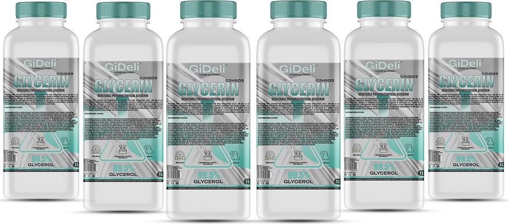 Glycerin VG 6L 99,5% Pharmaqualität E422 pflanzlich Kosmetik Haushalt GiDeli