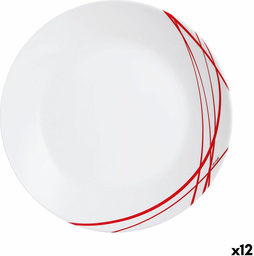 ARC 602678 Flore tafelservies, opaal, gesorteerd, 18-delig, glas