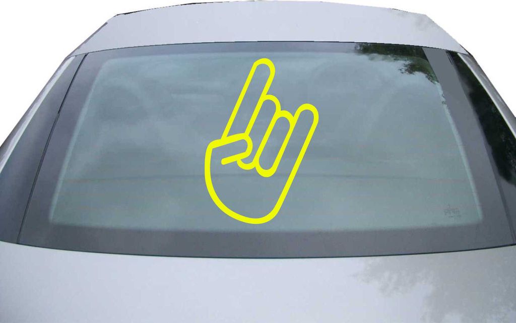 Indigos UG - Aufkleber Heckscheibe & Motorklappe DE2056 - neongelb - 600x412 mm - The Heavy Shocker - Auto Scheiben Fenster Heckklappe Tuning Racin...