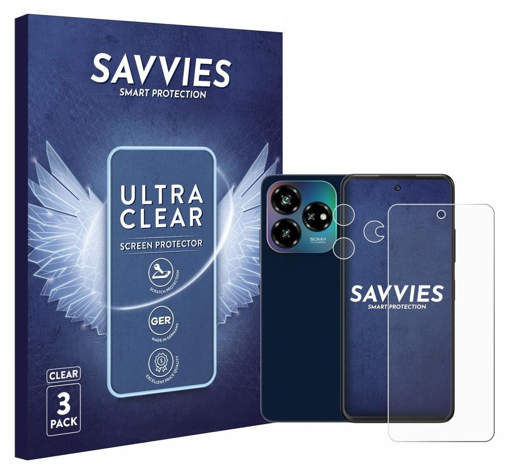 6x Für ZTE Blade V60 Vita (Display+Kamera) Schutzfolie Produktbild 