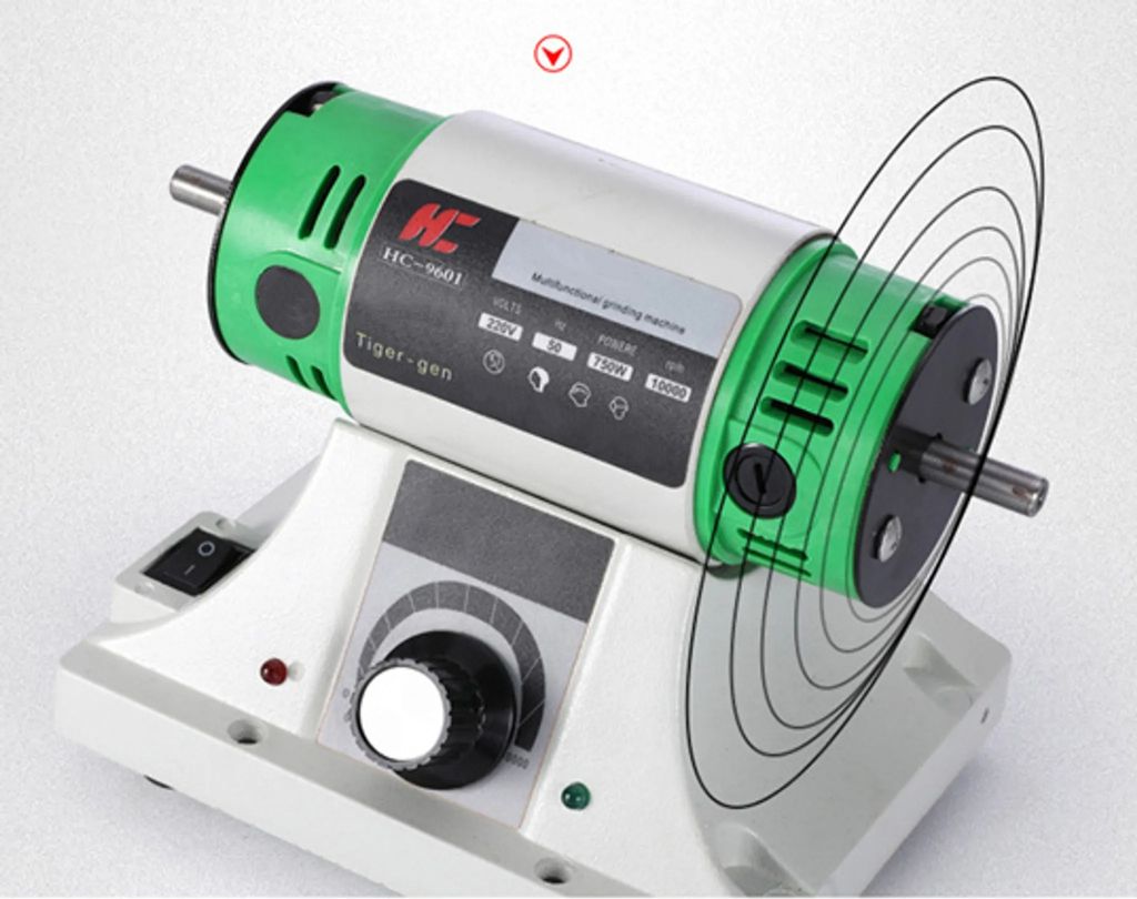 Elektrische Poliermaschine Pufferschleifmaschine Motor Polierschleifmaschine Tischmühle Jadeschnitzmaschine Kleine Schneidemaschine