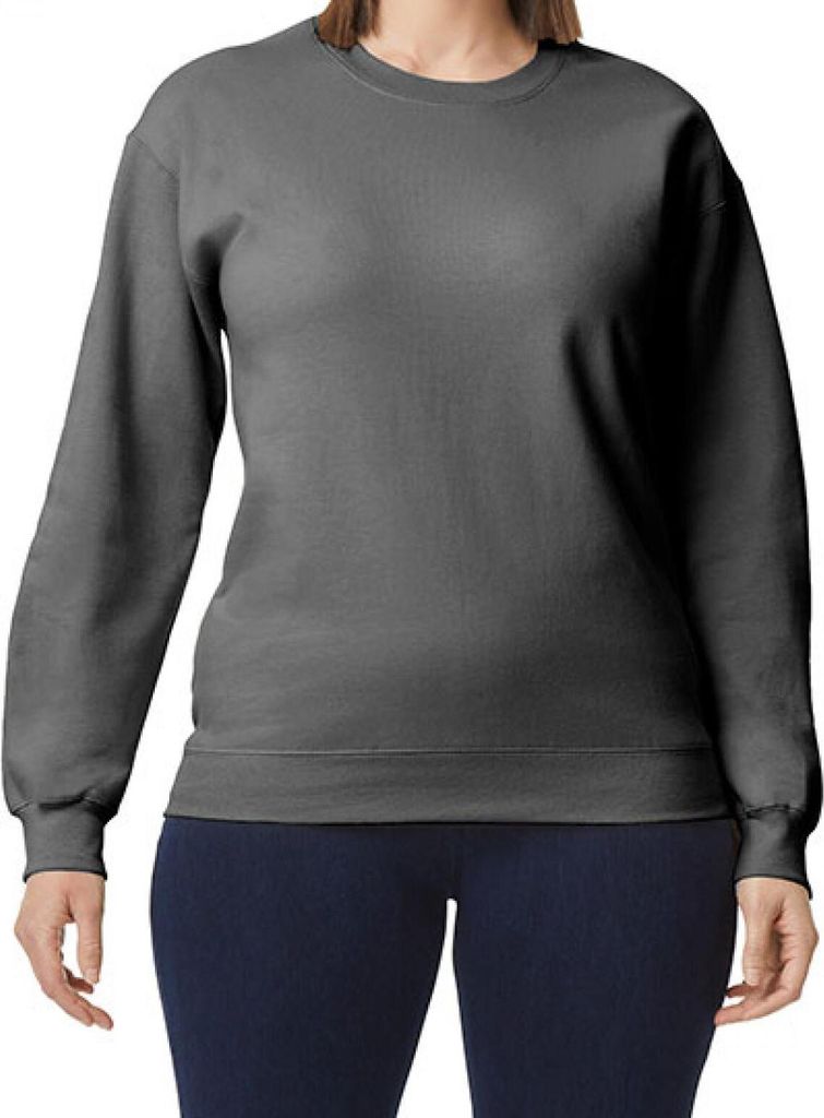 Gildan SF000 | Softstyle Midweight Fleece Adult Crewneck Sweatshirt Unise - Farbe: Charcoal (Solid) - Größe: 4XL
