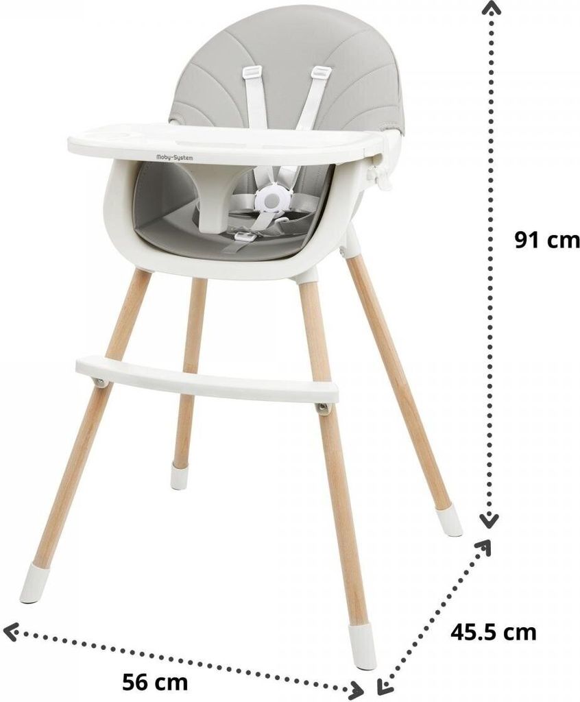 AMELIA Fütterungsstuhl 3-in-1 Hochstuhl mit verstellbarem Produktbild 11