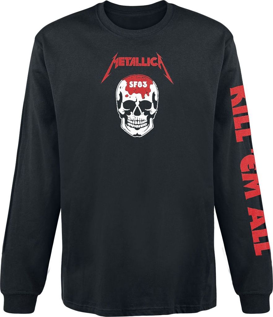 Metallica Langarmshirt Herren Kill 'Em All - Skull schwarz Produktbild 