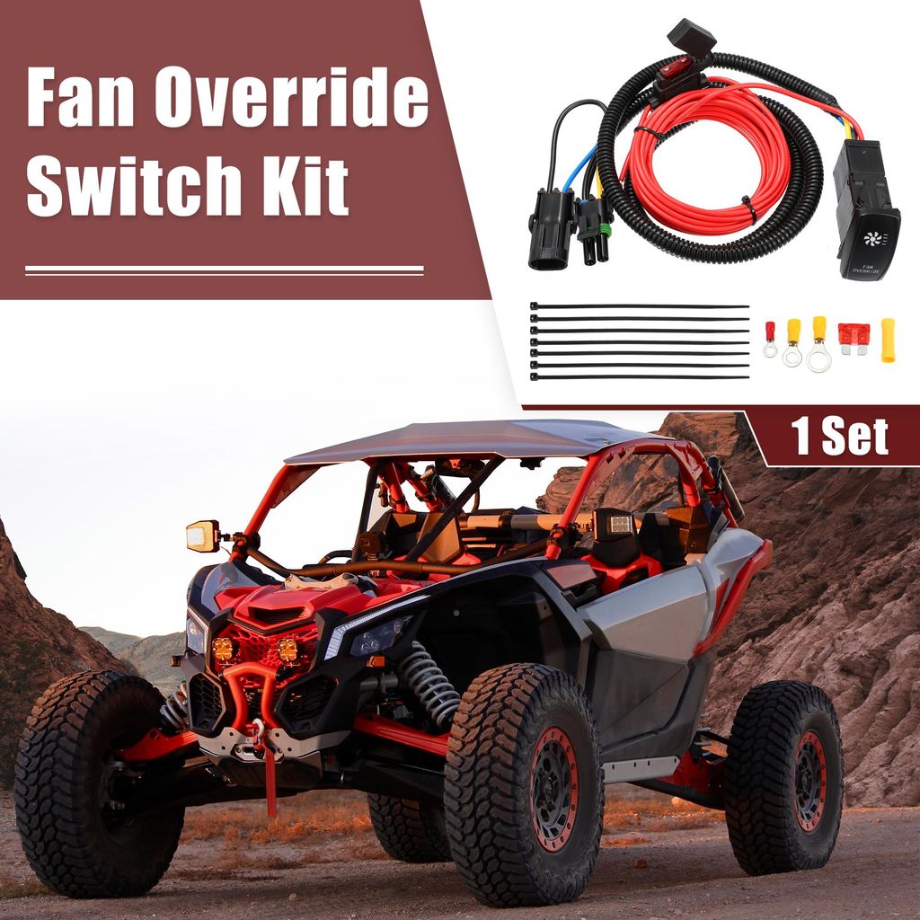 ATV UTV Lüfter Over Ride Schalter Kit Hintergrund LED Wippschalter ohne Relais