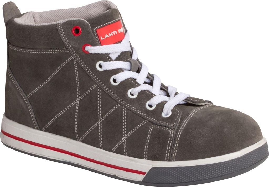 Wildleder-Stiefeletten, Grau-Rot, Sb Fo Sra, "43", Ce, Lahti