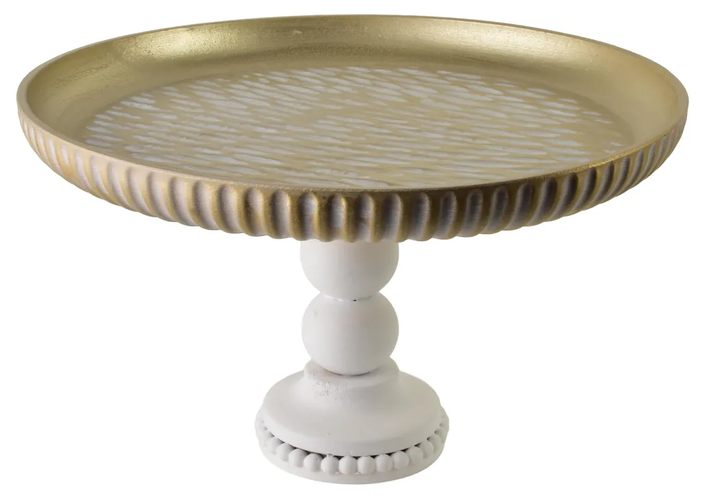 Grande coupe de table dorée 35cm en bois MDF - Centre de table DAZ