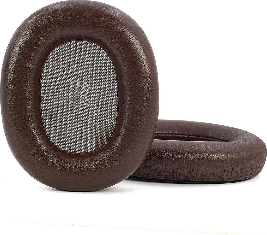 Coussinets en peau d'agneau marron pour casque audio B&O Beoplay H95