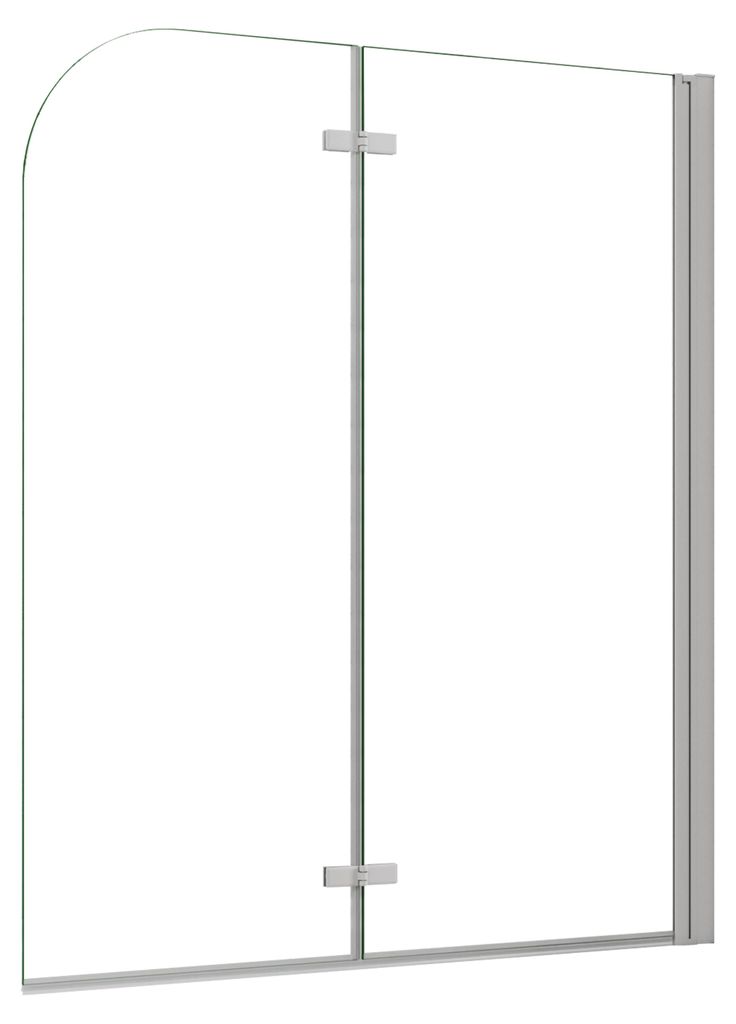 Duschspa 110x140cm 2-teilig Faltwand Weiß Badewannenaufsatz Produktbild 