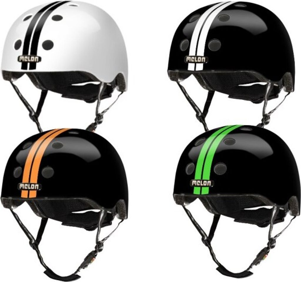 MELON Helm "All Stars" Urban Active, Mag straight black white, Gr. M-L (52-58 cm)