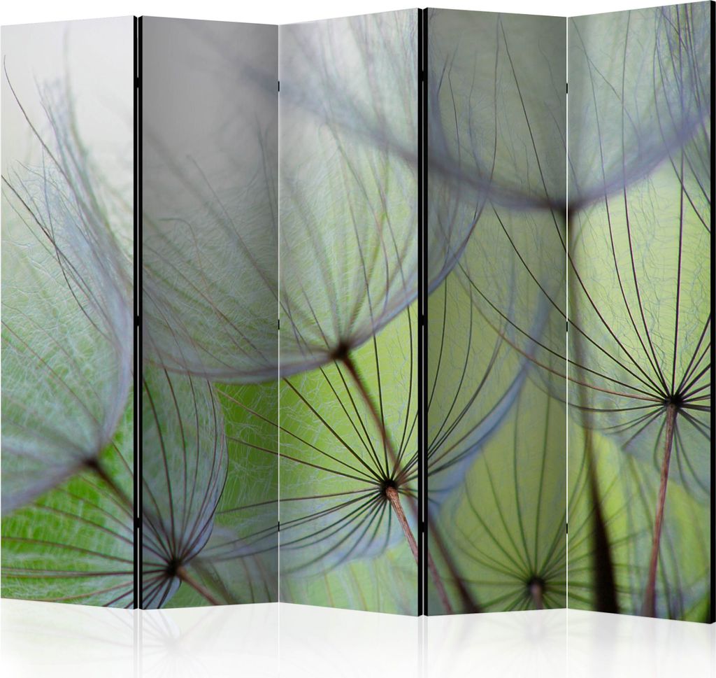 Akusticher Raumteiler Pusteblume Foto Paravent 225x172 cm beidseitig auf Vlies-Leinwand bedruckt Akustikschaum Trennwand Spanische Wand Sichtschutz...