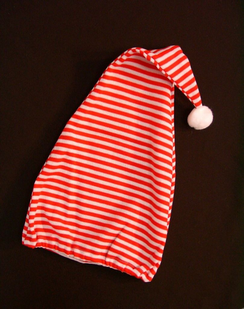 Zipfelmütze Nachtmütze mit Bommel Karneval, Farbe:rot/weiß