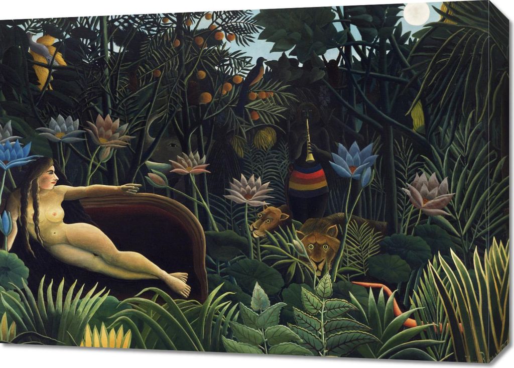Bild 70x50cm Der Traum, Rousseau Vintage für das Wohnzimmer