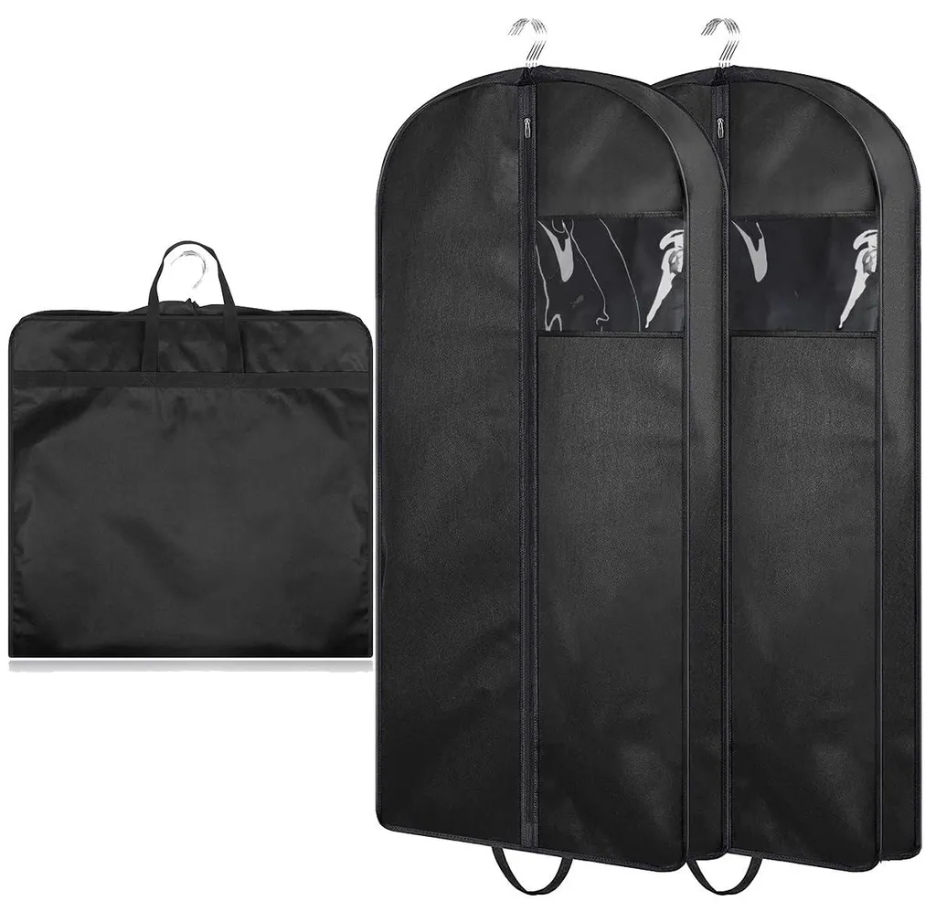 Housse anti-plis pour vêtements, sac de transport zippé 109 cm de long