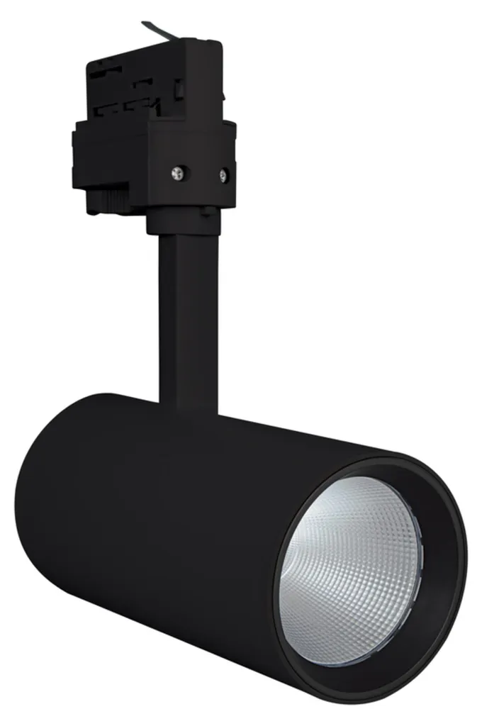 Projecteur LED sur Rail Triphasé Noir 25W 4000K IRC90 Spot Orientable D75