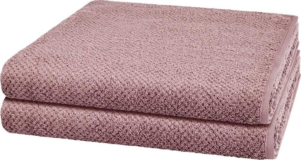 Cawö Pure 2 X Duschtuch im Set Natürliches Material mit feiner Struktur, Saugfähig und hautfreundlich, Trocknergeeignet und pflegeleicht
