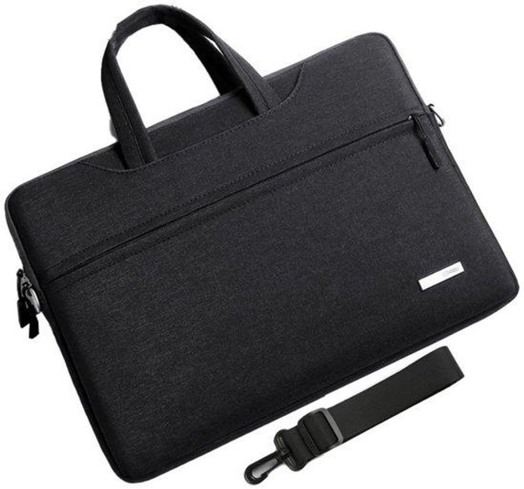 Laptoptas - Lichtgewicht und tragbar - Mit verstecktem Handgriff - Für Notebooks bis 14 Zoll - Schwarz - Reisegeeignet